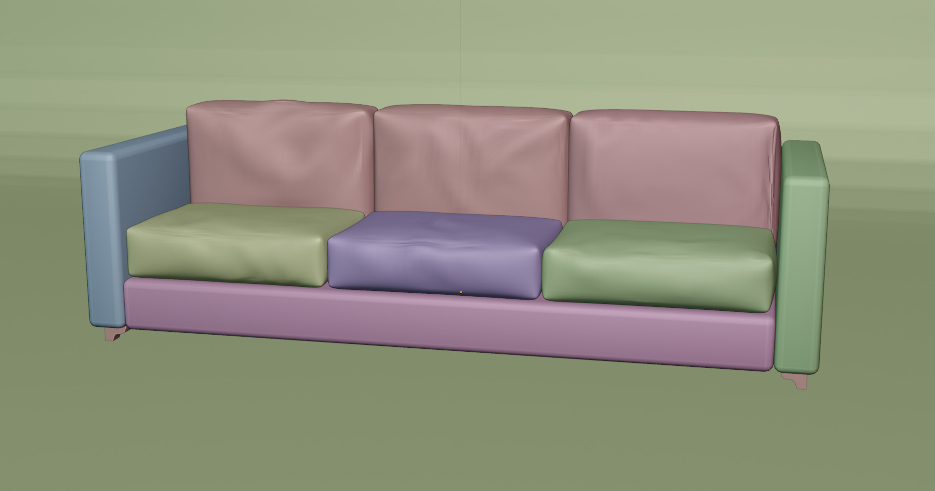 Modular Game-Ready Sofa High-Quality PBR Textures Low Poly Free low-poly 3D model_2