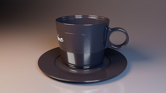 Cappuccino mug Free low-poly 3D model
