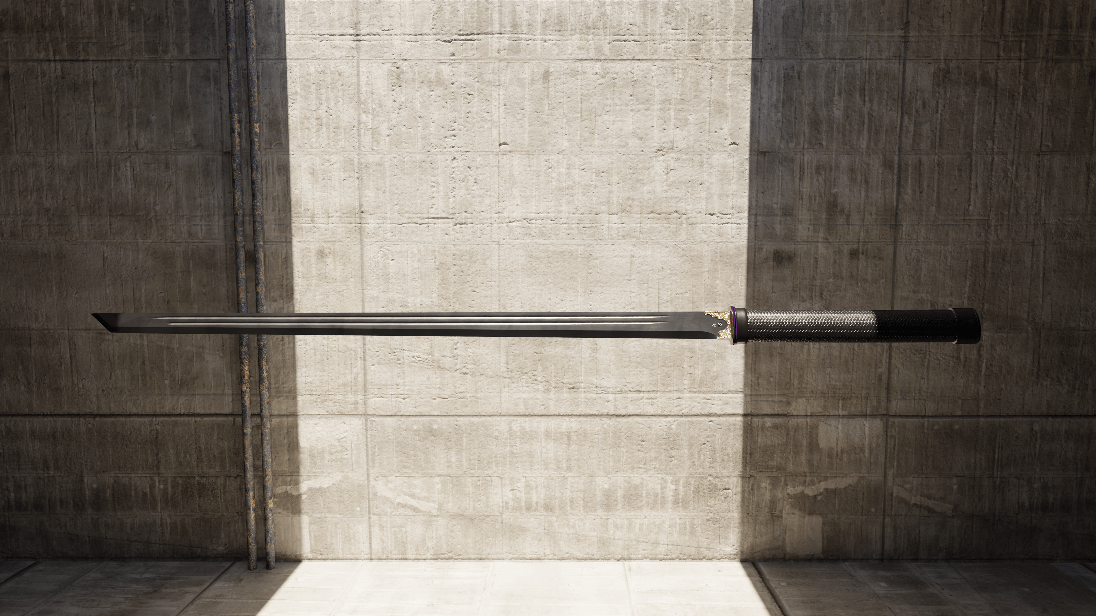 Pride Ninjato Sword Low-poly 3D model_16