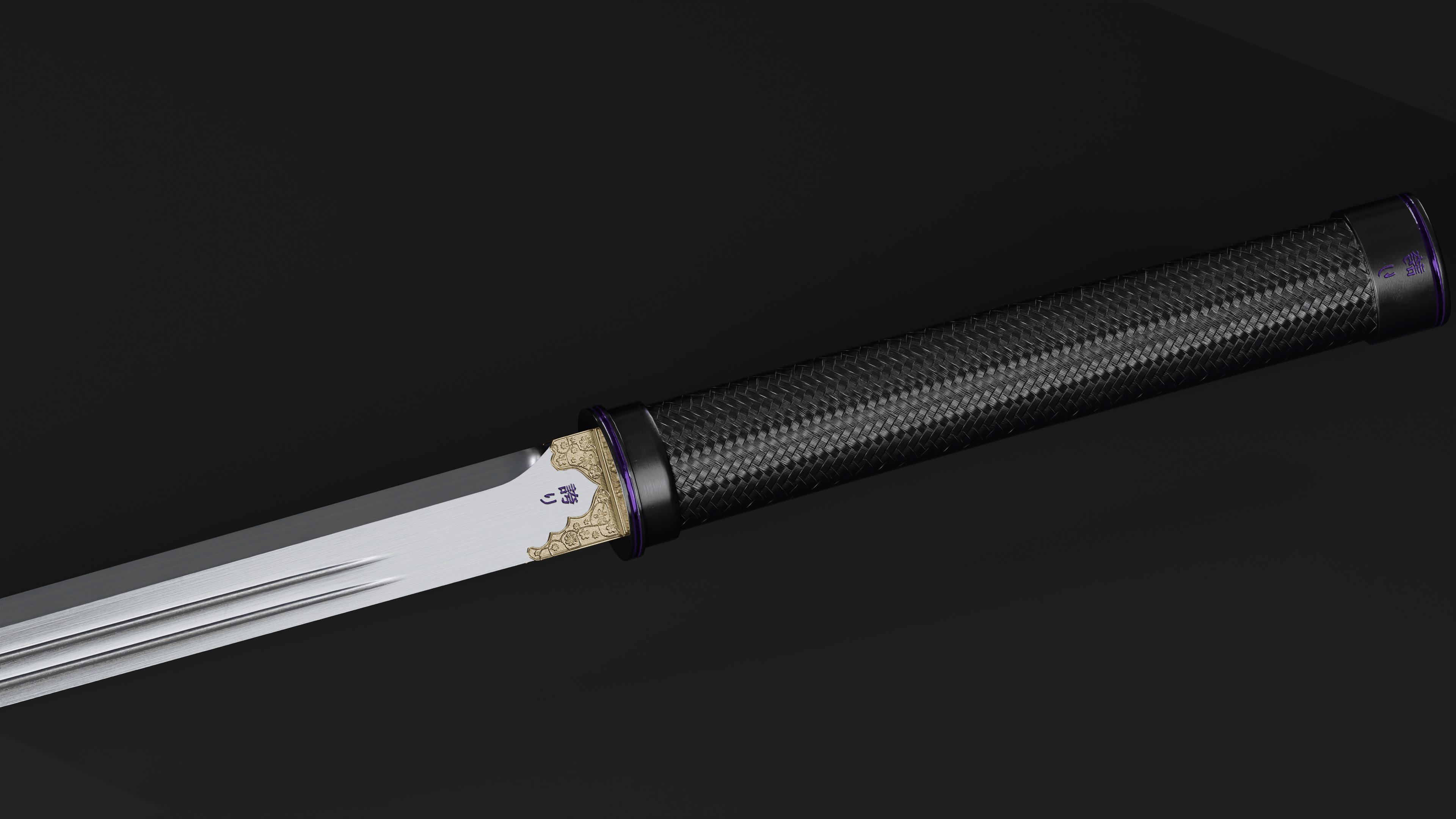 Pride Ninjato Sword Low-poly 3D model_23