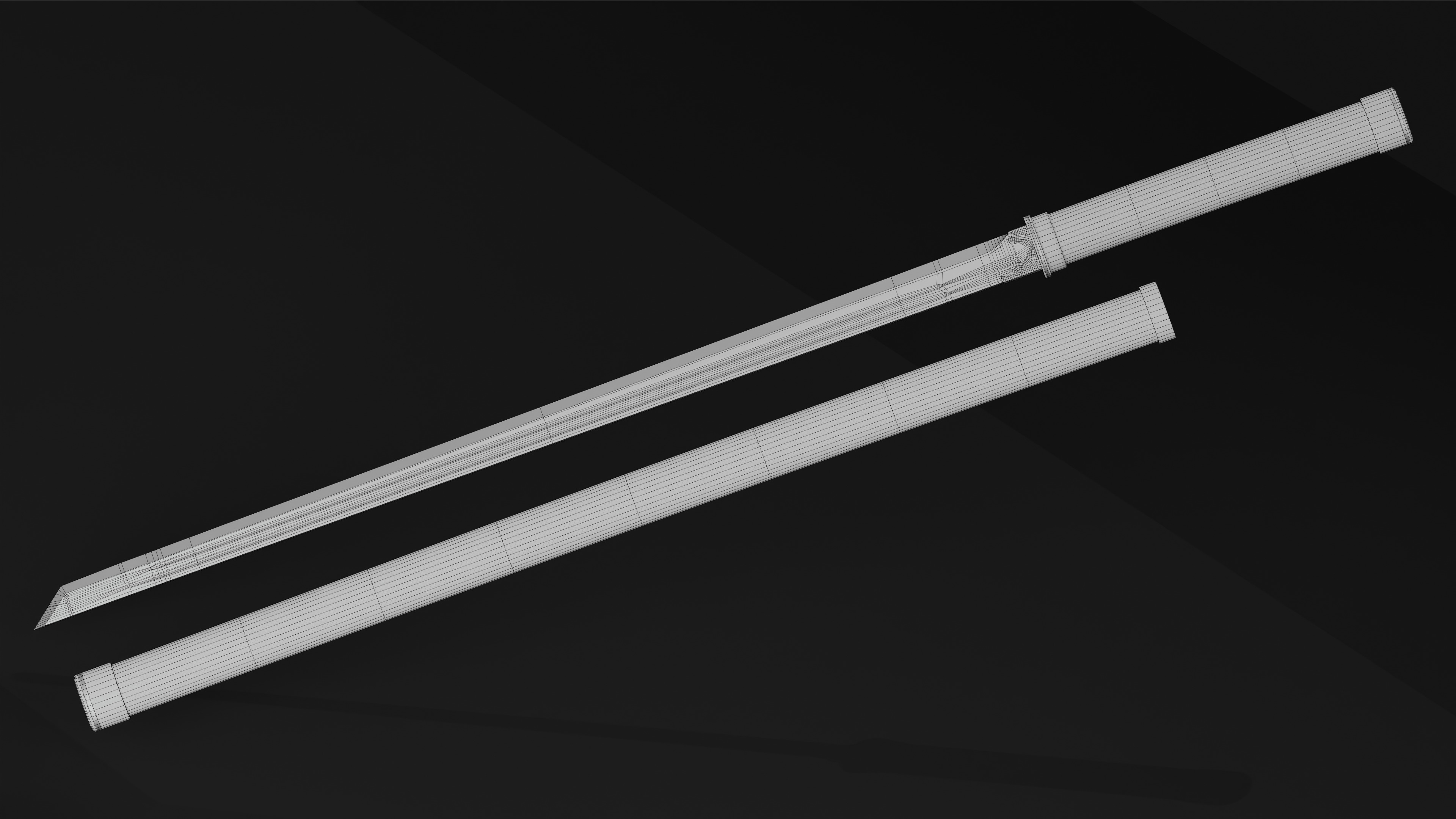 Pride Ninjato Sword Low-poly 3D model_19