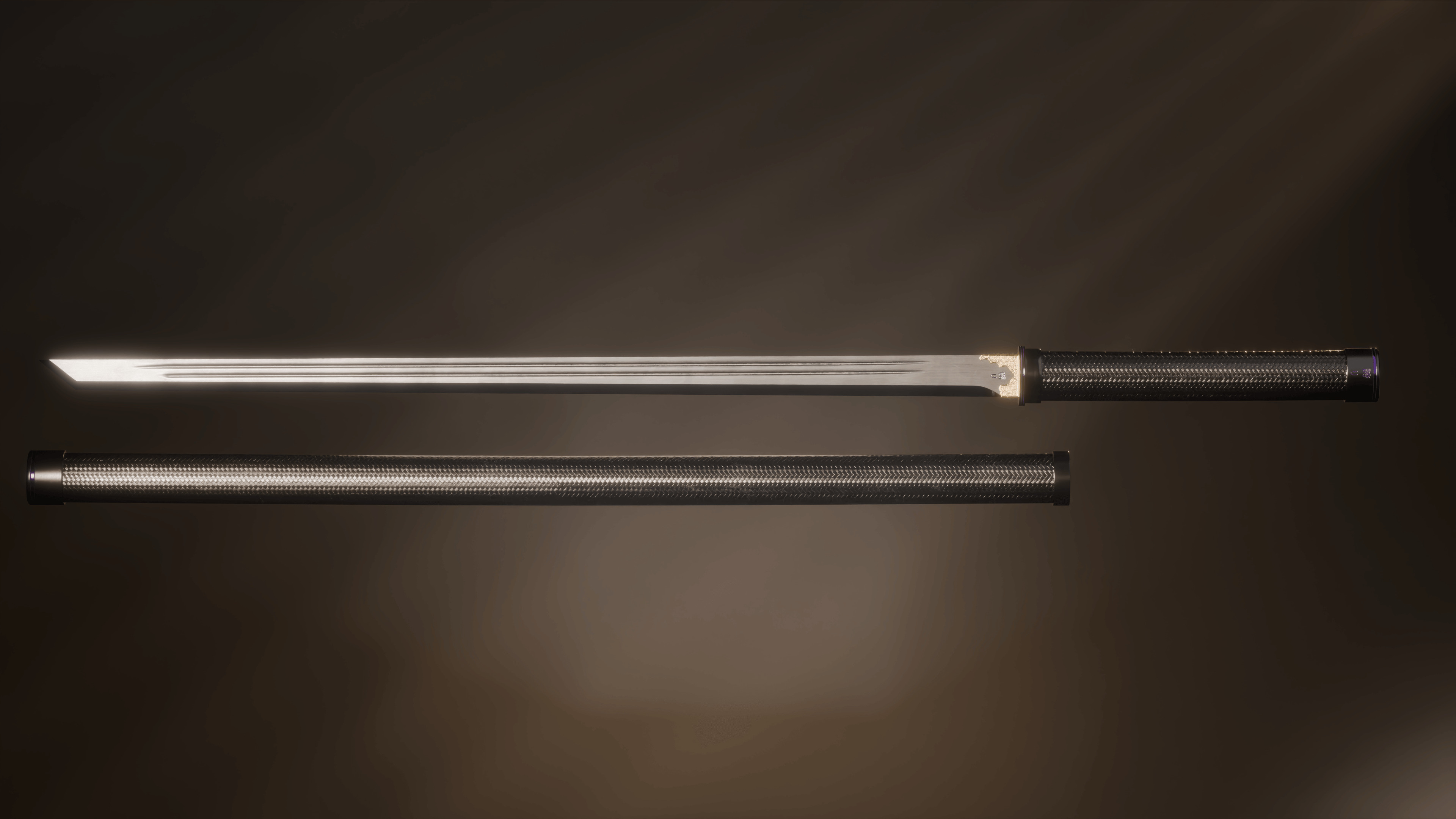 Pride Ninjato Sword Low-poly 3D model_9