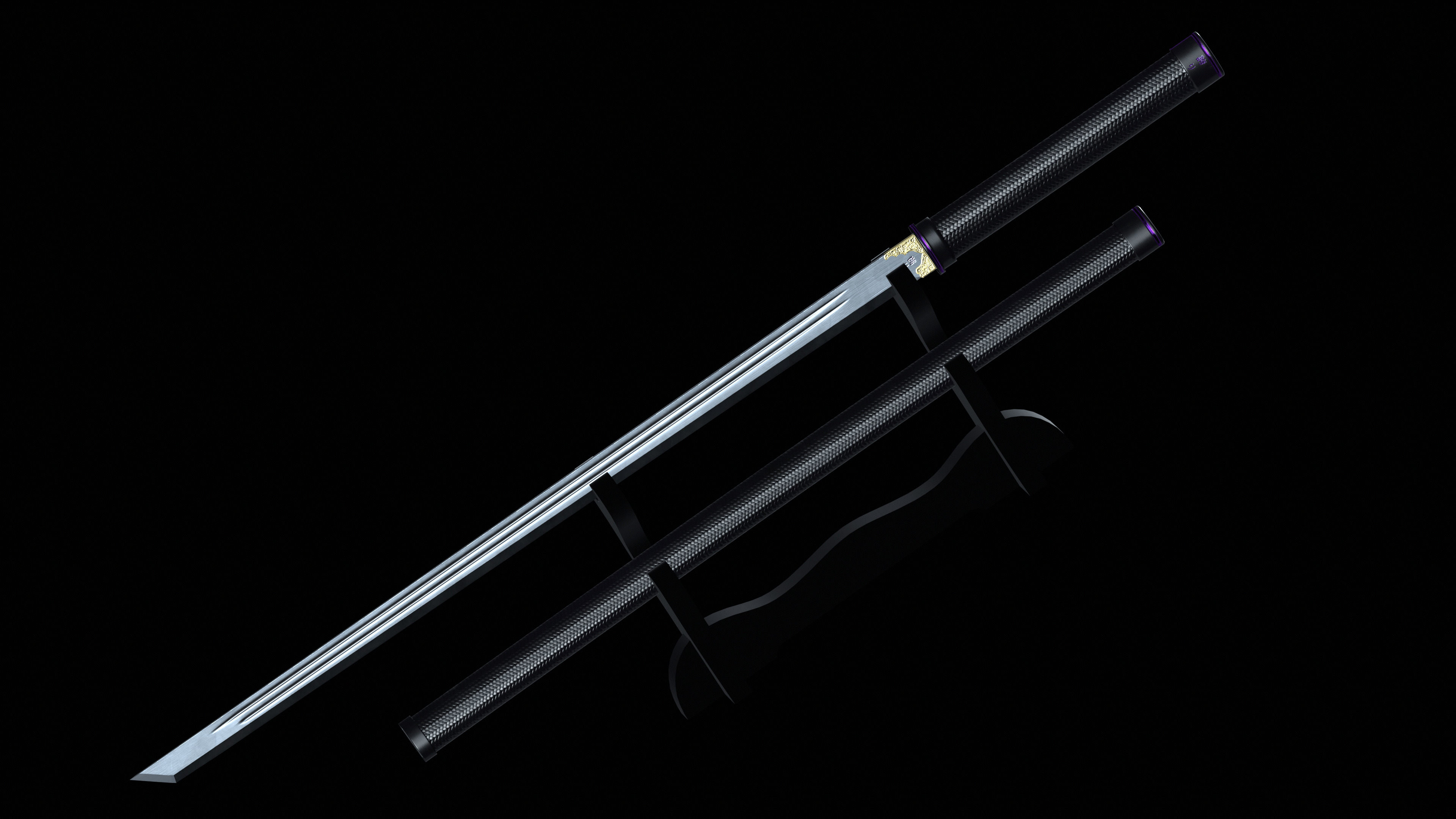 Pride Ninjato Sword Low-poly 3D model_18