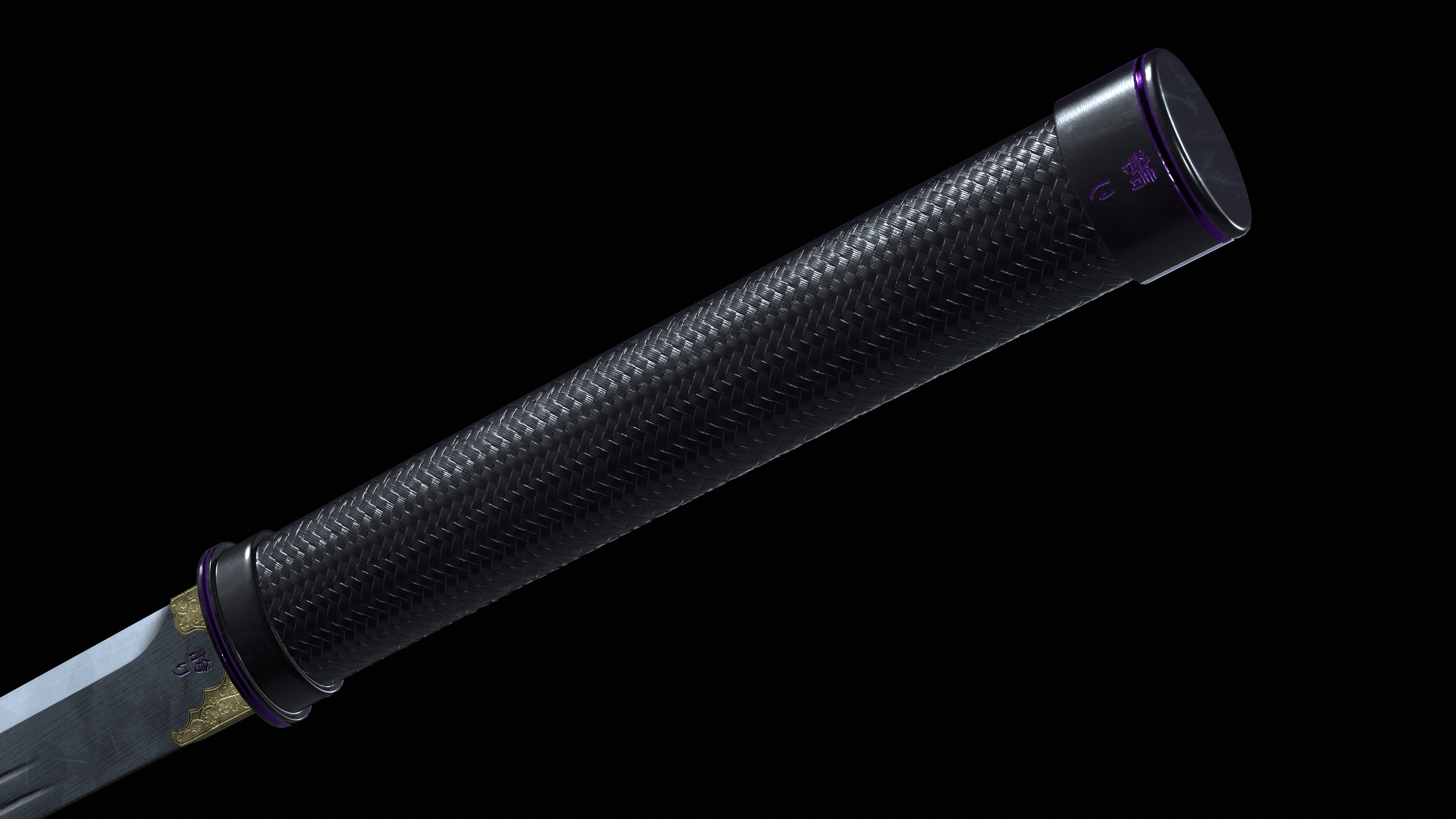 Pride Ninjato Sword Low-poly 3D model_10