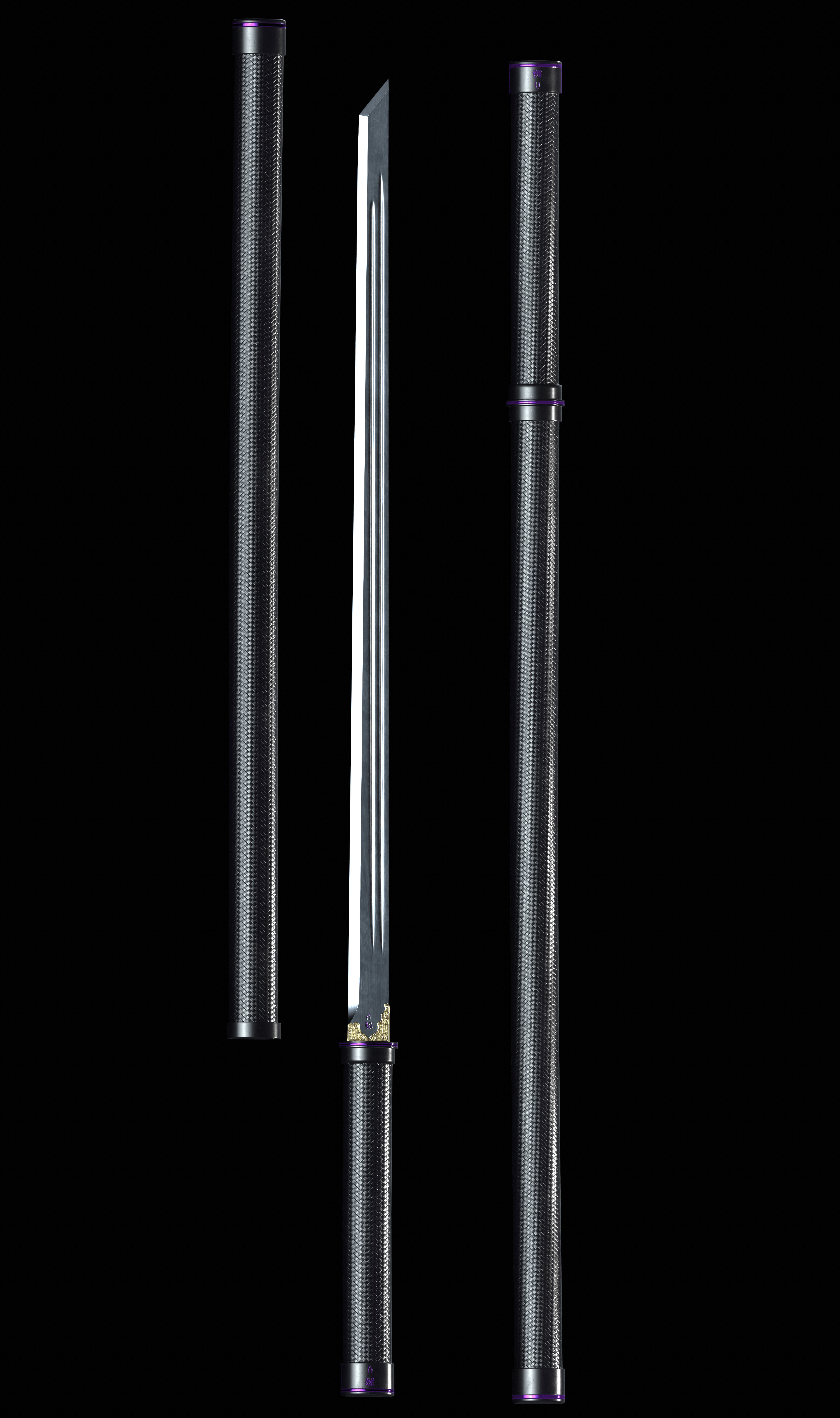 Pride Ninjato Sword Low-poly 3D model_25