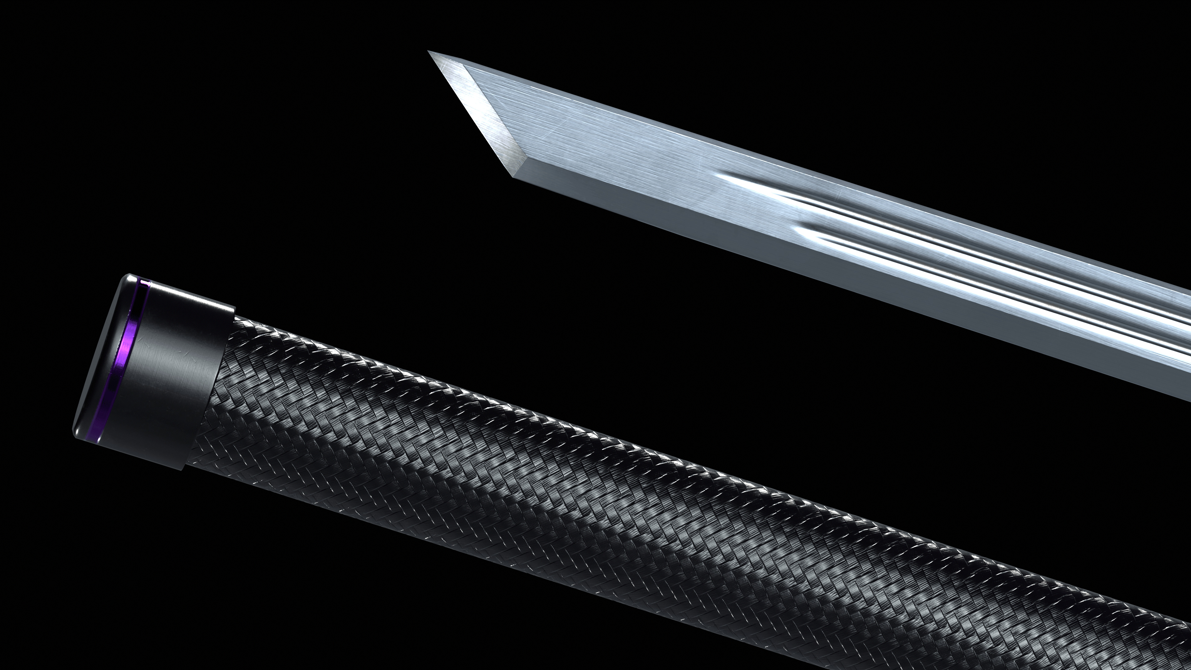 Pride Ninjato Sword Low-poly 3D model_2