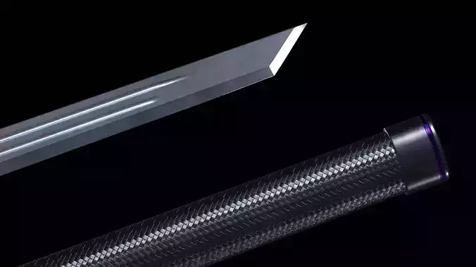 Pride Ninjato Sword Low-poly 3D model
