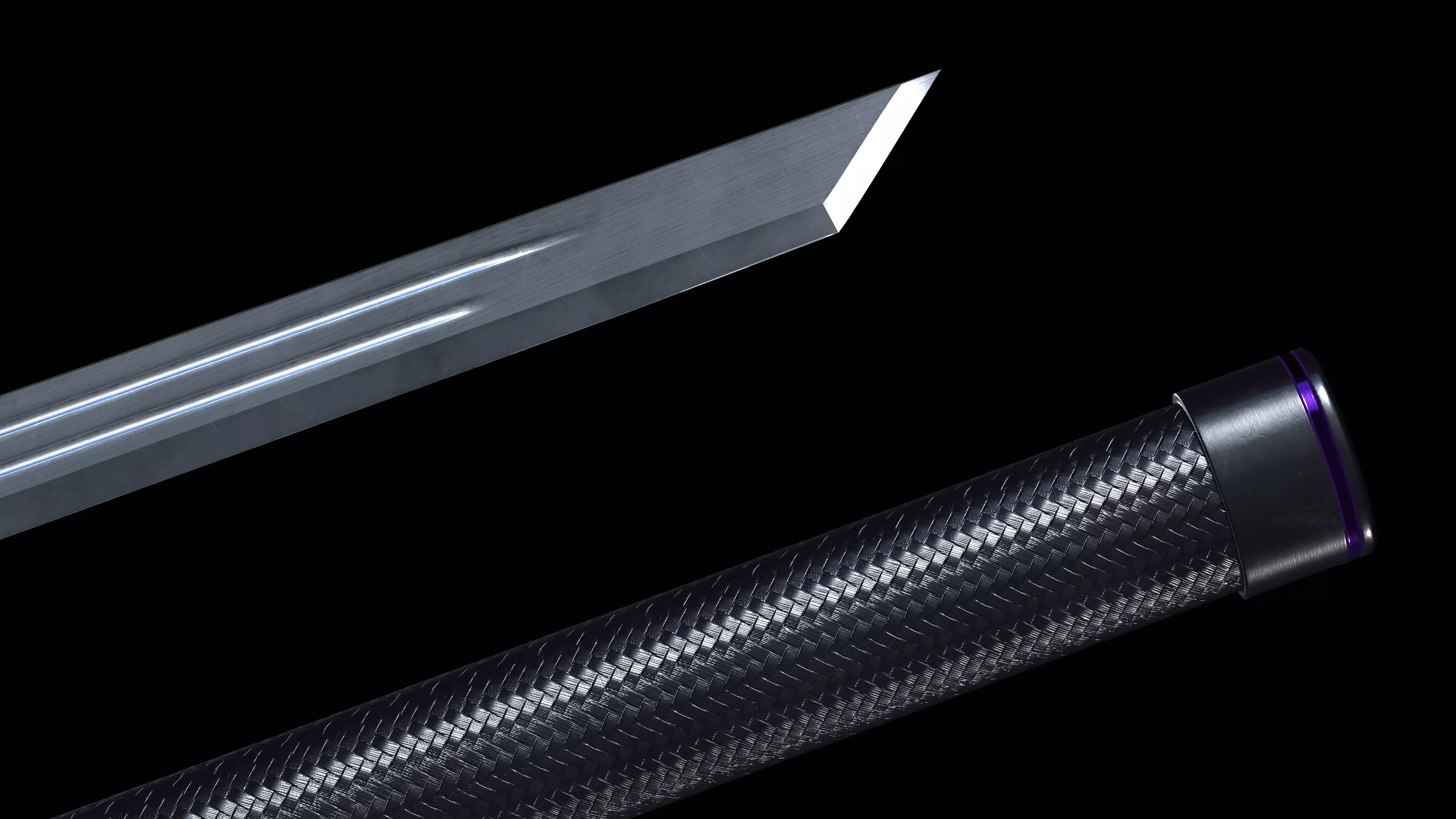 Pride Ninjato Sword Low-poly 3D model_0