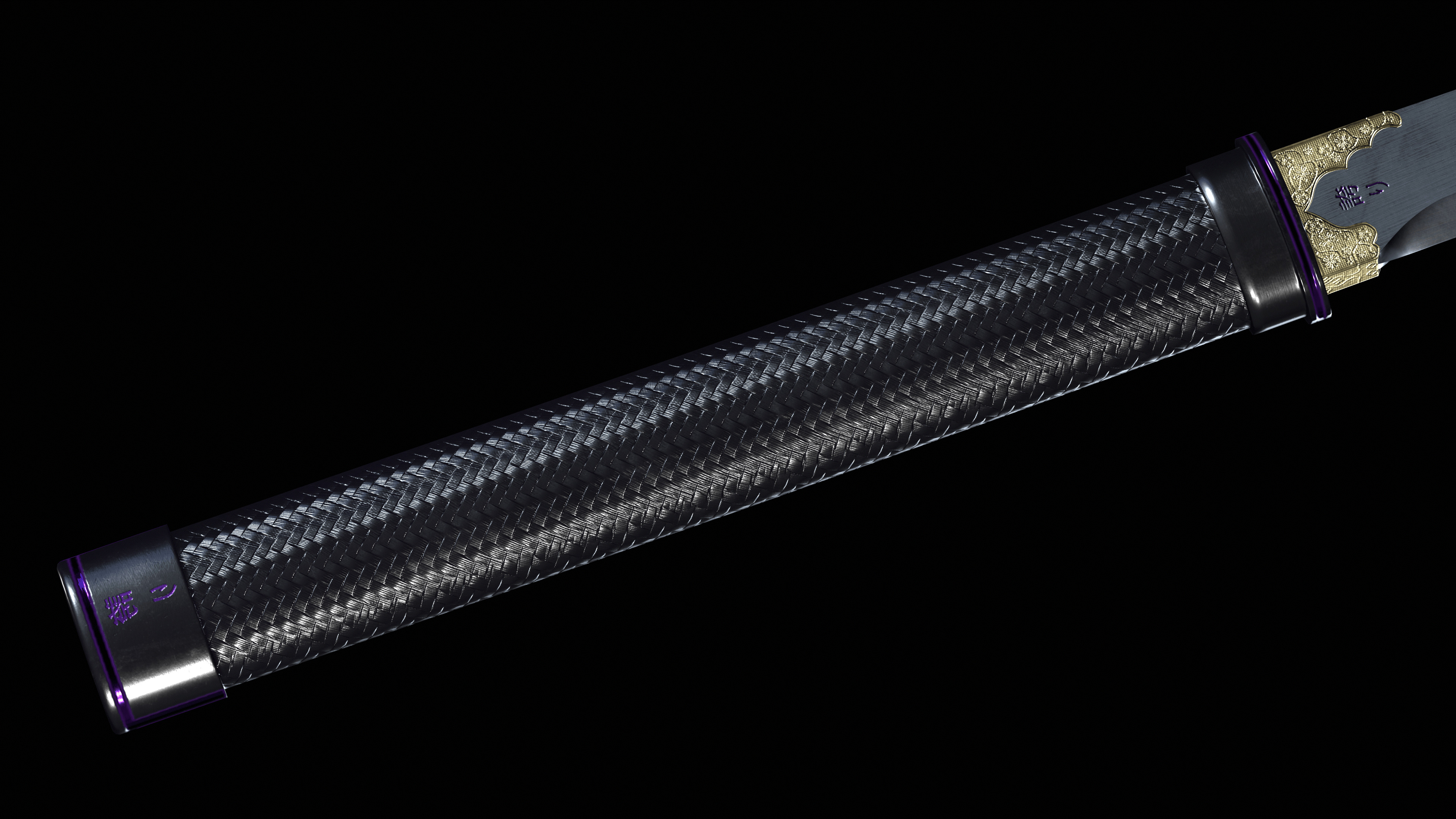 Pride Ninjato Sword Low-poly 3D model_5