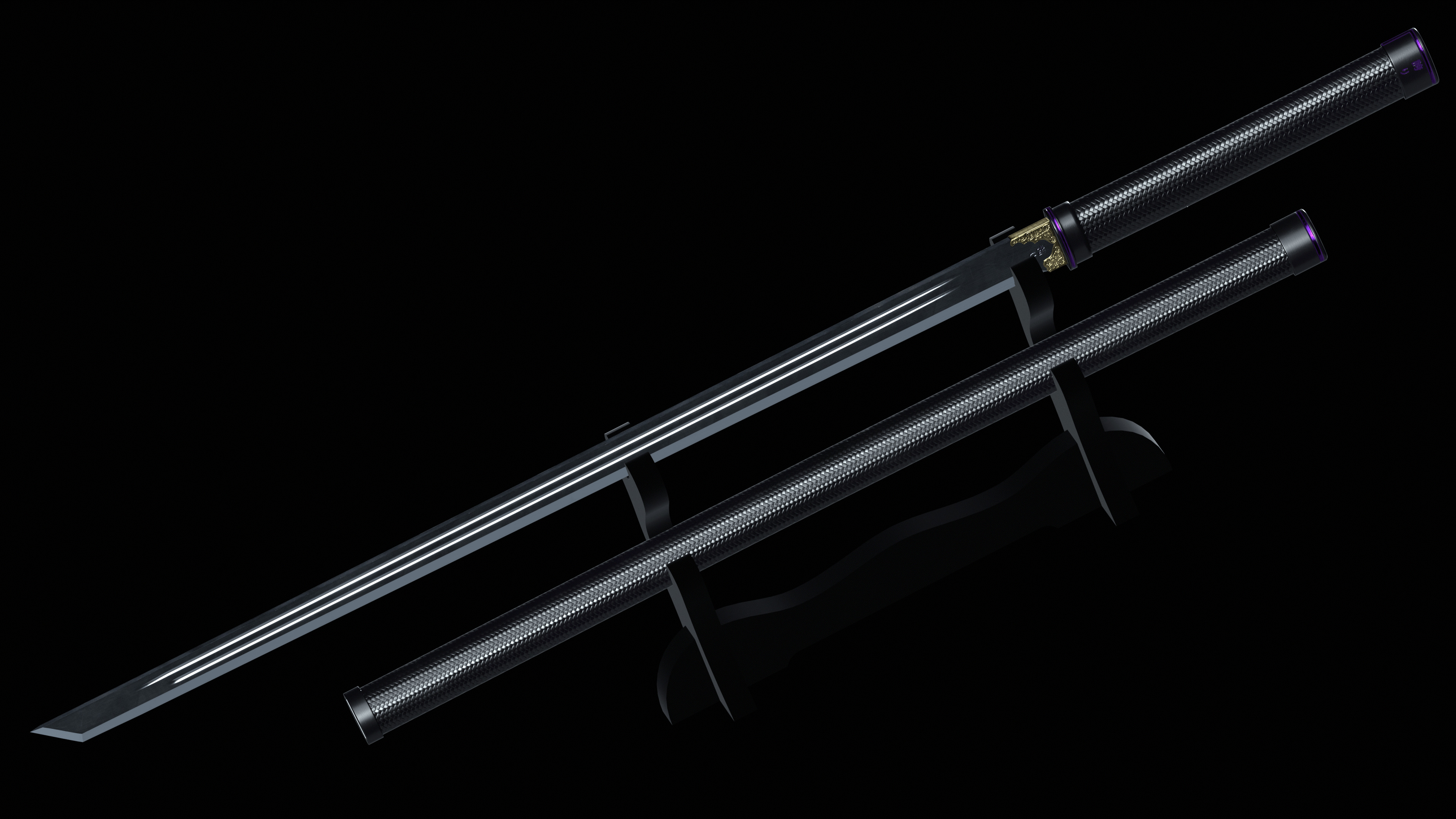 Pride Ninjato Sword Low-poly 3D model_17