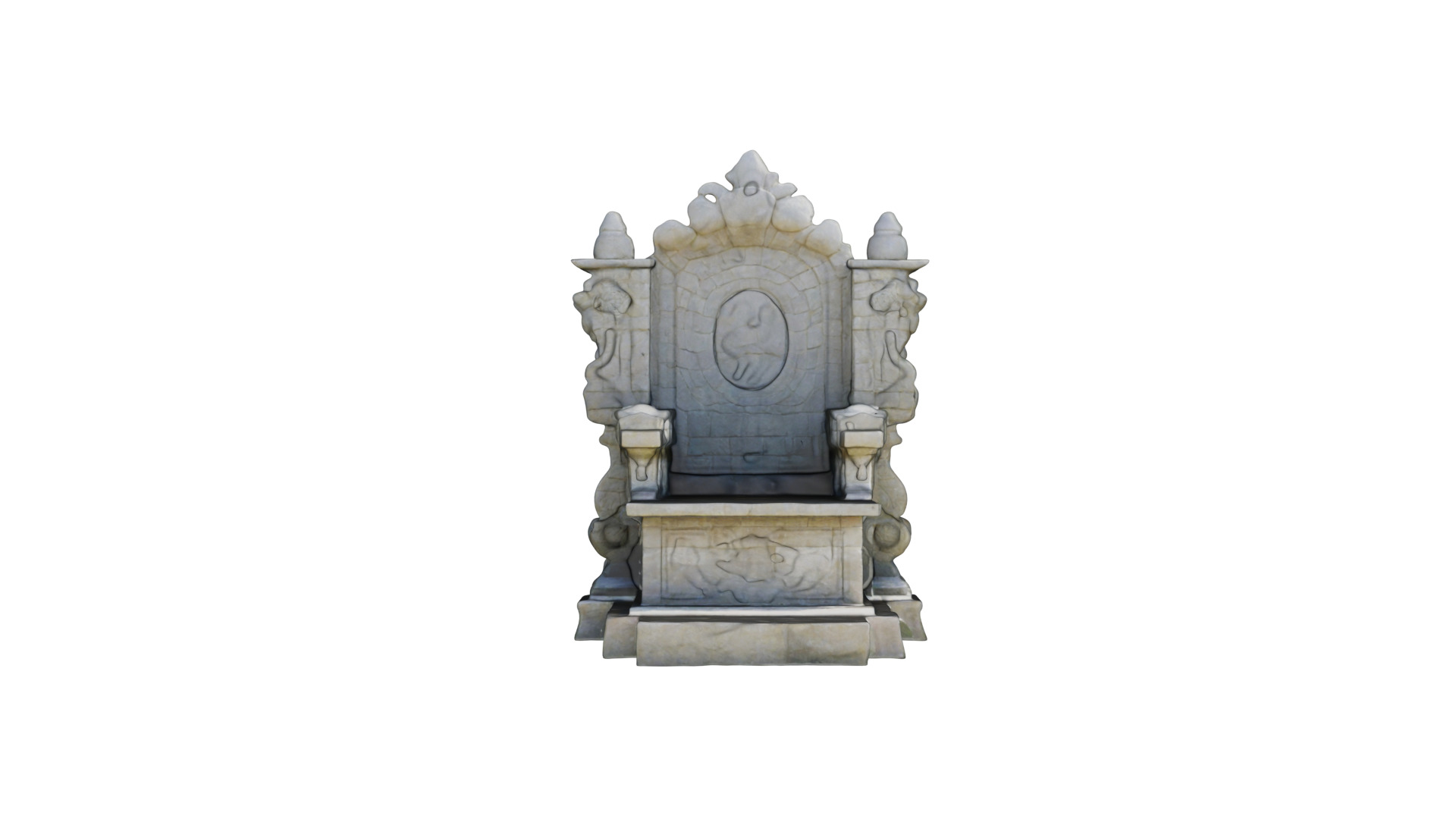 Stone Throne VR 3D model_1
