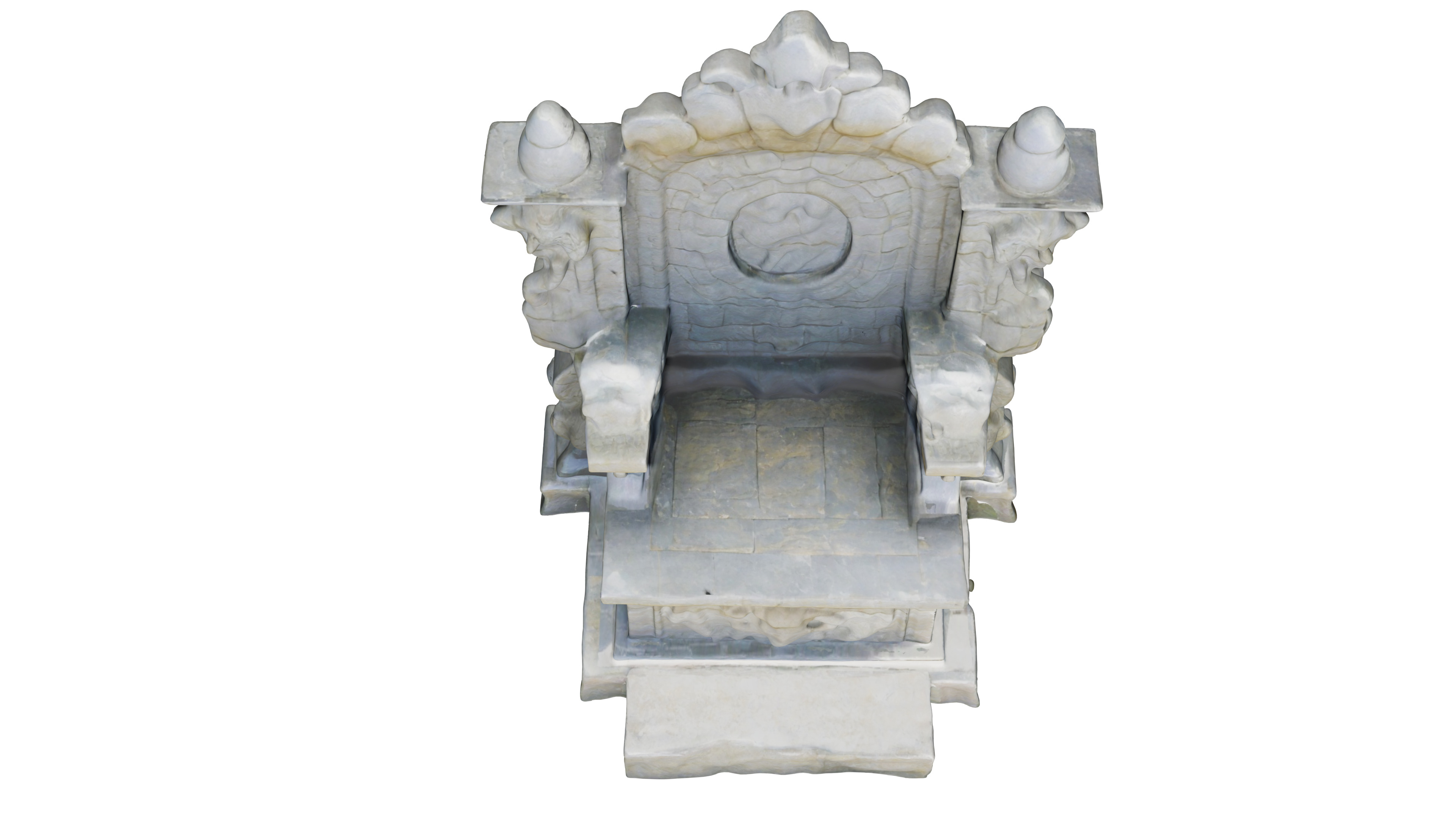 Stone Throne VR 3D model_3