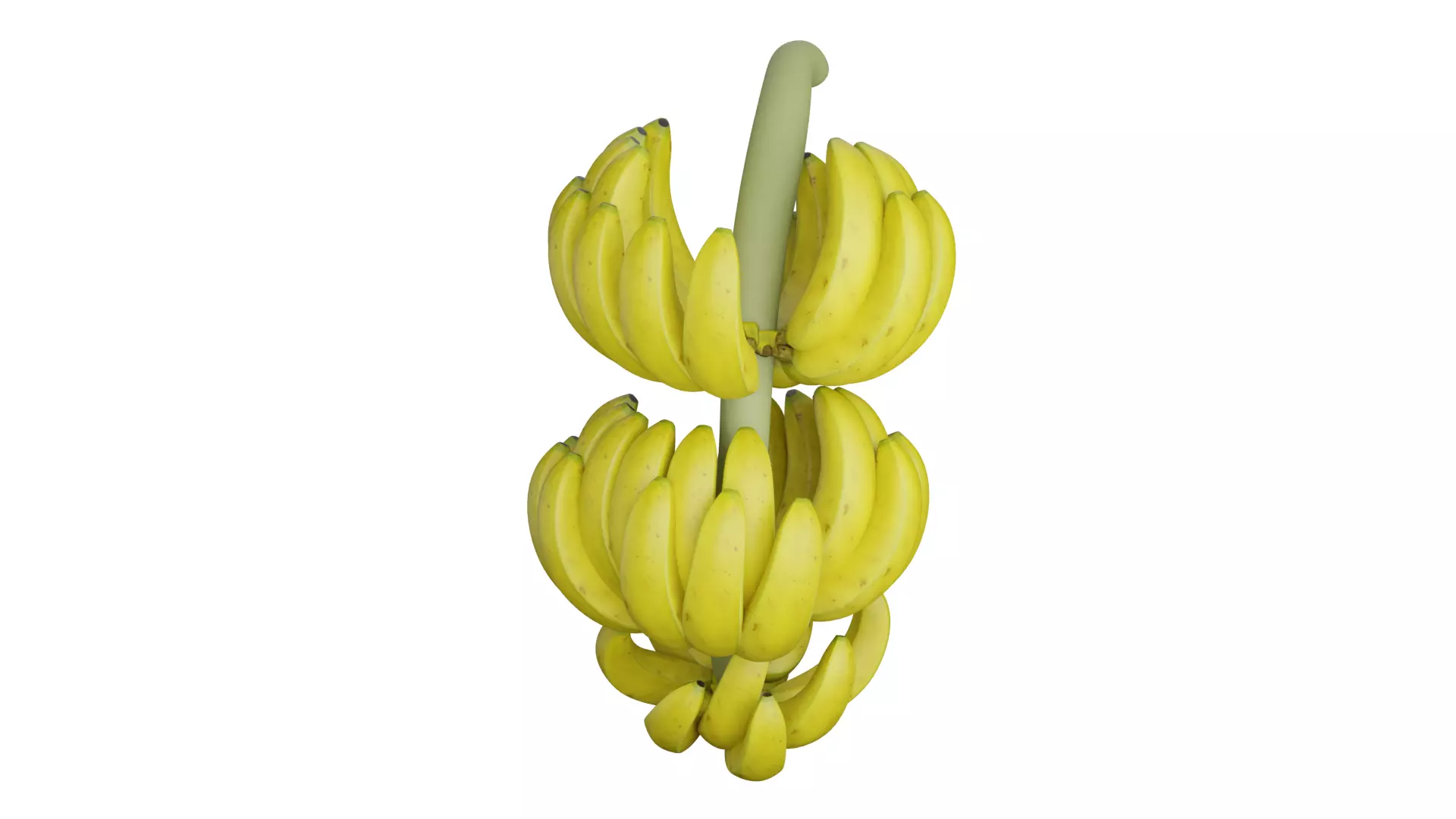 Banana bunch Low-poly 3D model_0
