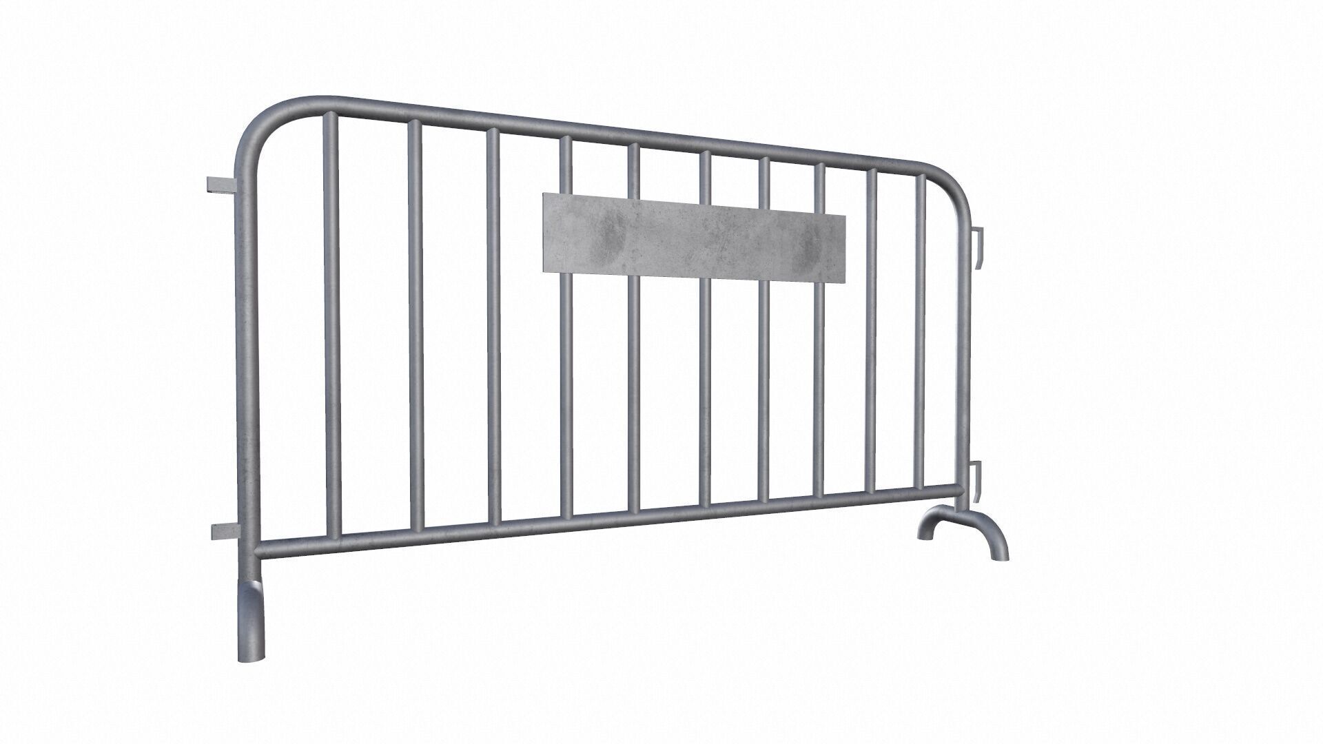Crowd Control Barrier PBR Low-poly 3D model_3