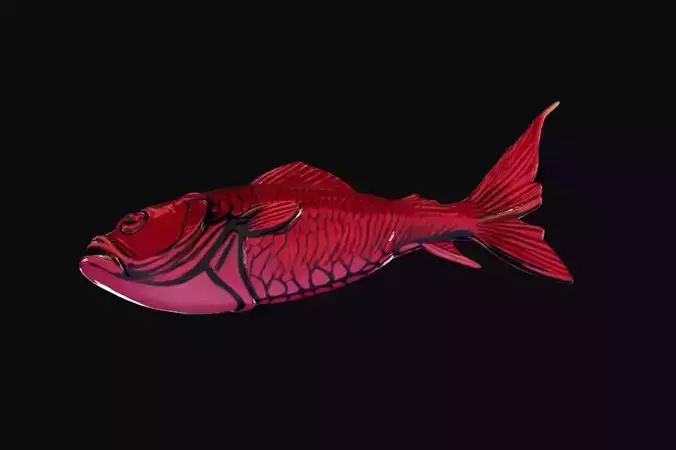 Red Fish Low-poly 3D model