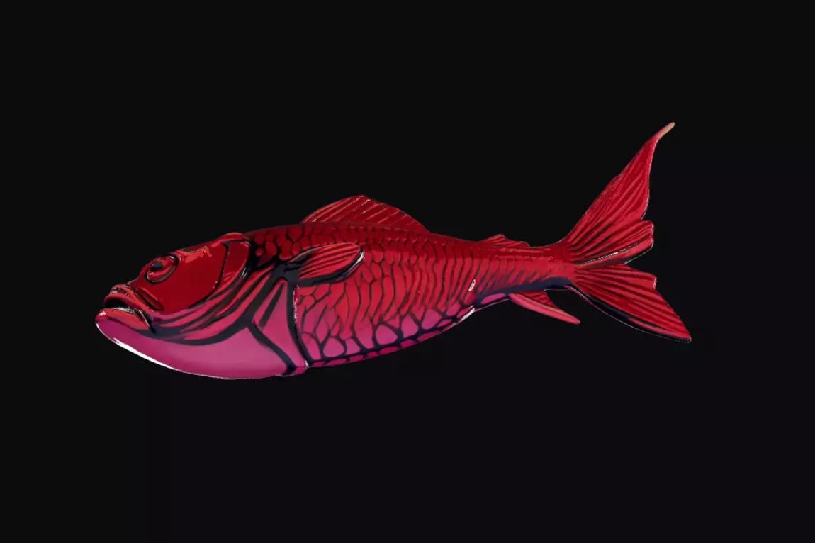 Red Fish Low-poly 3D model