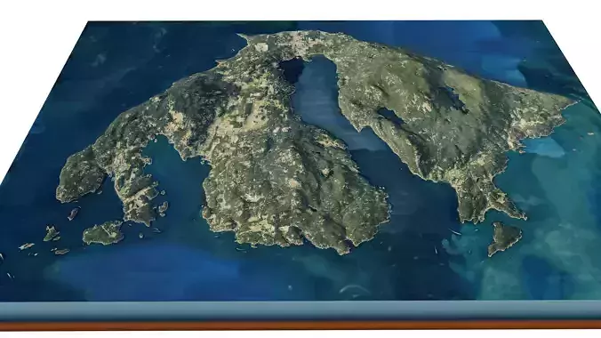 Orcas island 3d model terrain 3D model