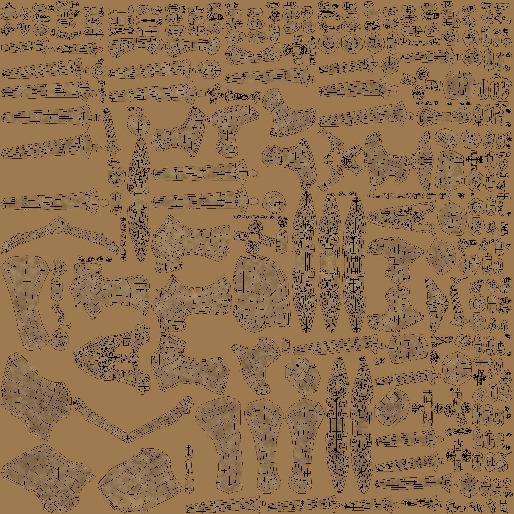 Plesiosaur Skeleton Low-poly 3D model_9