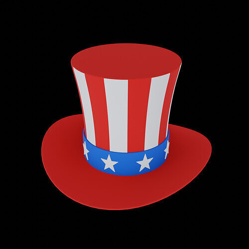 Uncle Sam Hat Free 3D model