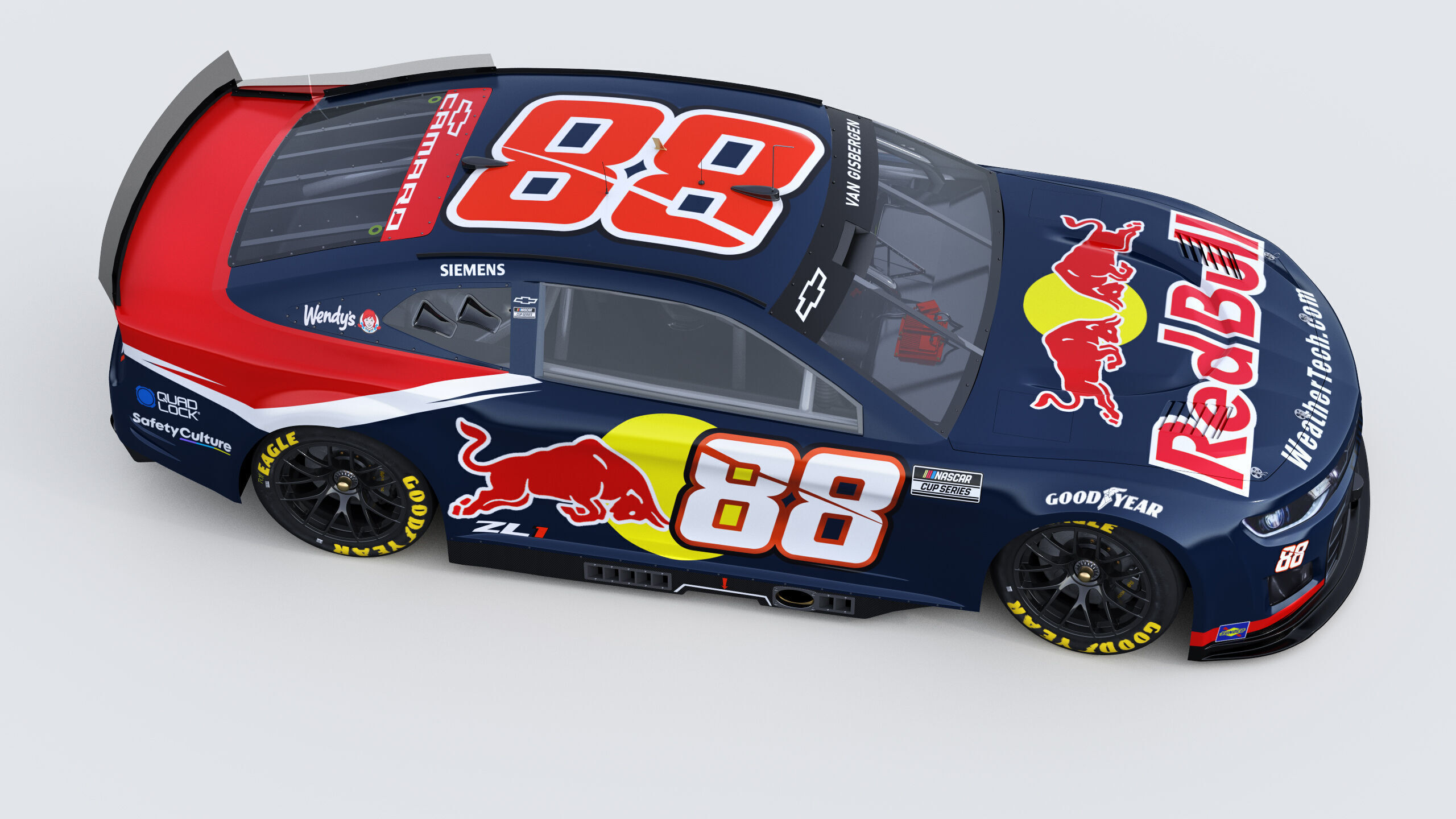 Chevrolet Camaro Nascar RedBull Van Gisbergen 2025 3D model_10