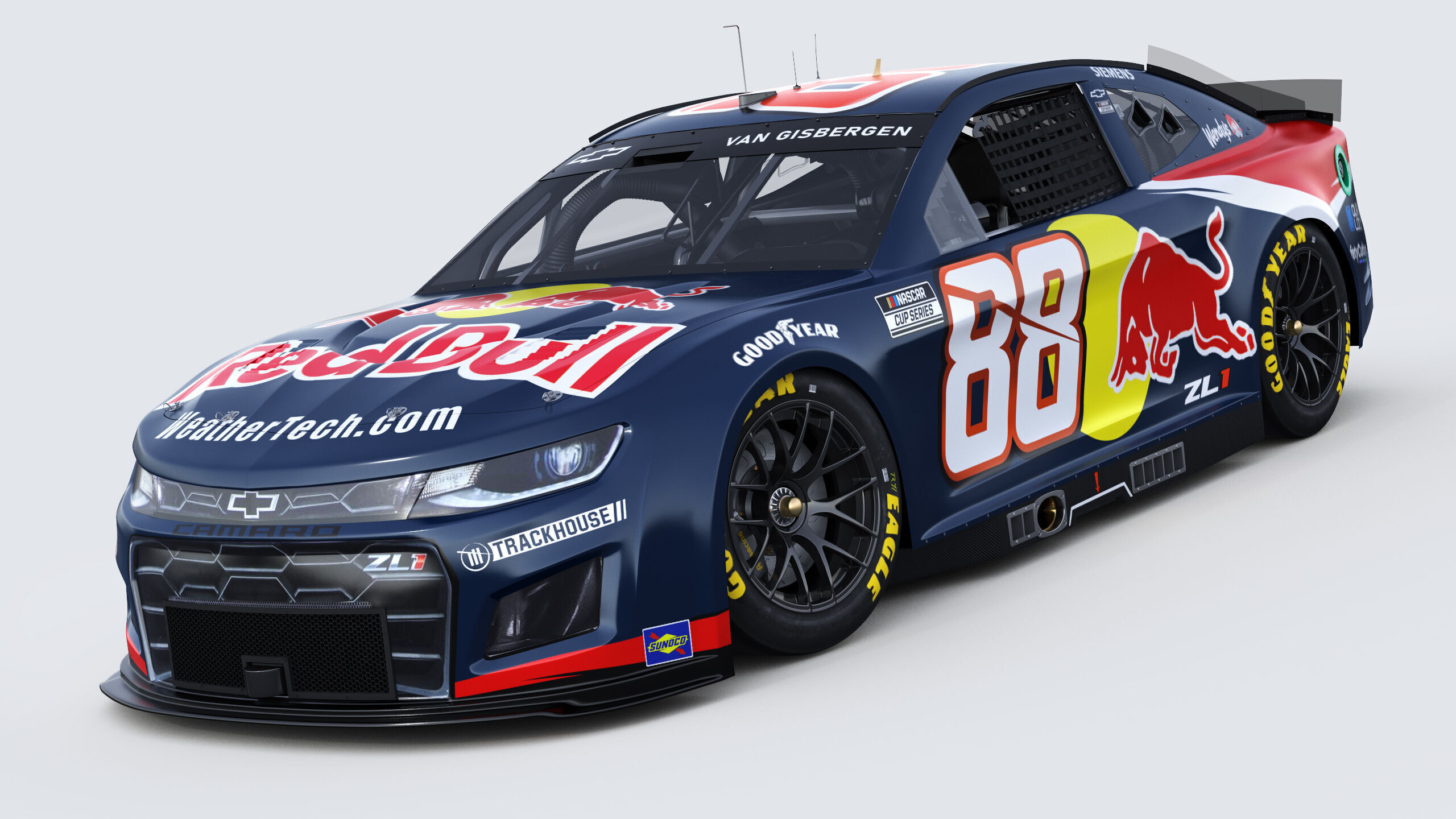 Chevrolet Camaro Nascar RedBull Van Gisbergen 2025 3D model_3