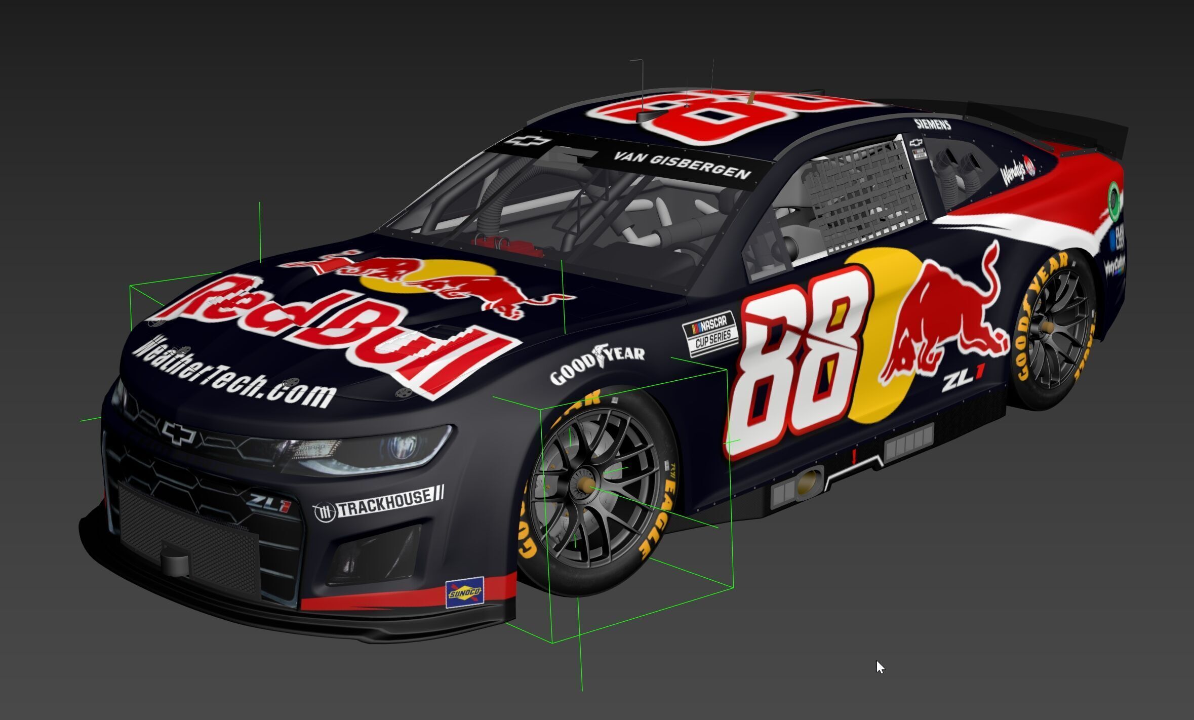 Chevrolet Camaro Nascar RedBull Van Gisbergen 2025 3D model_15
