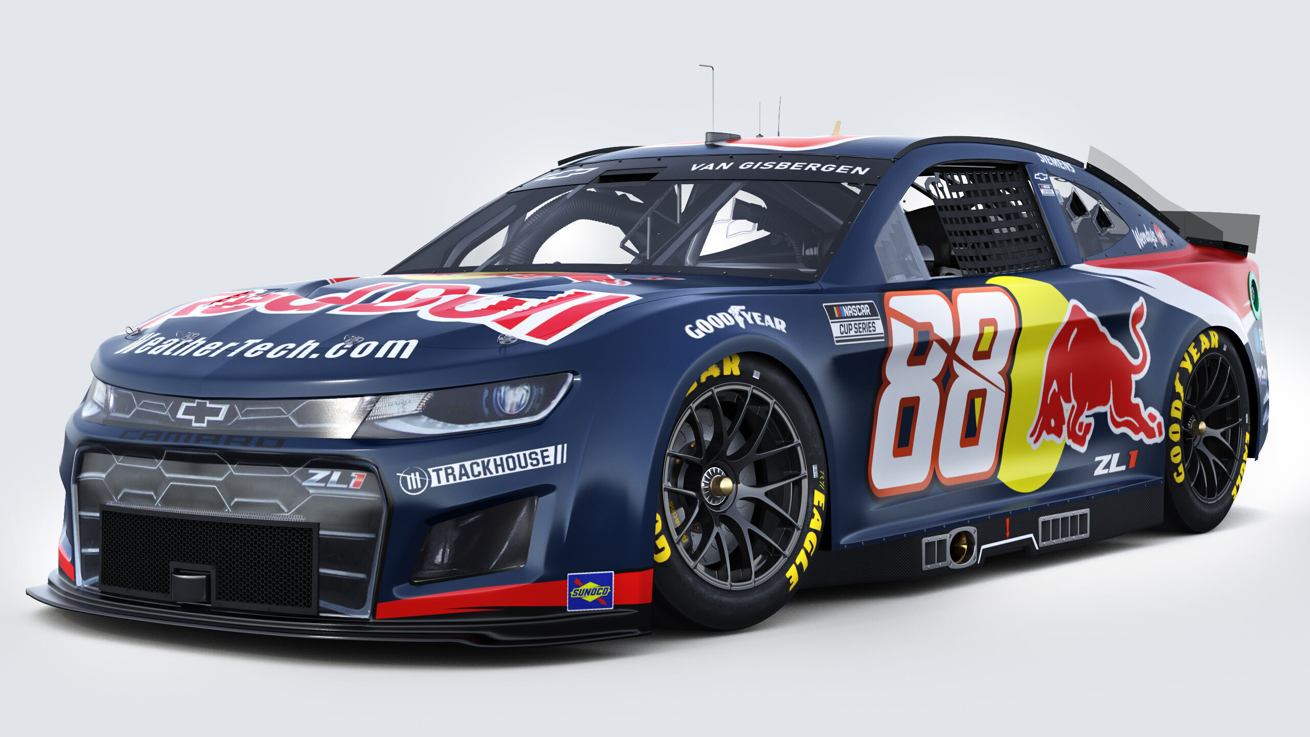 Chevrolet Camaro Nascar RedBull Van Gisbergen 2025 3D model_2