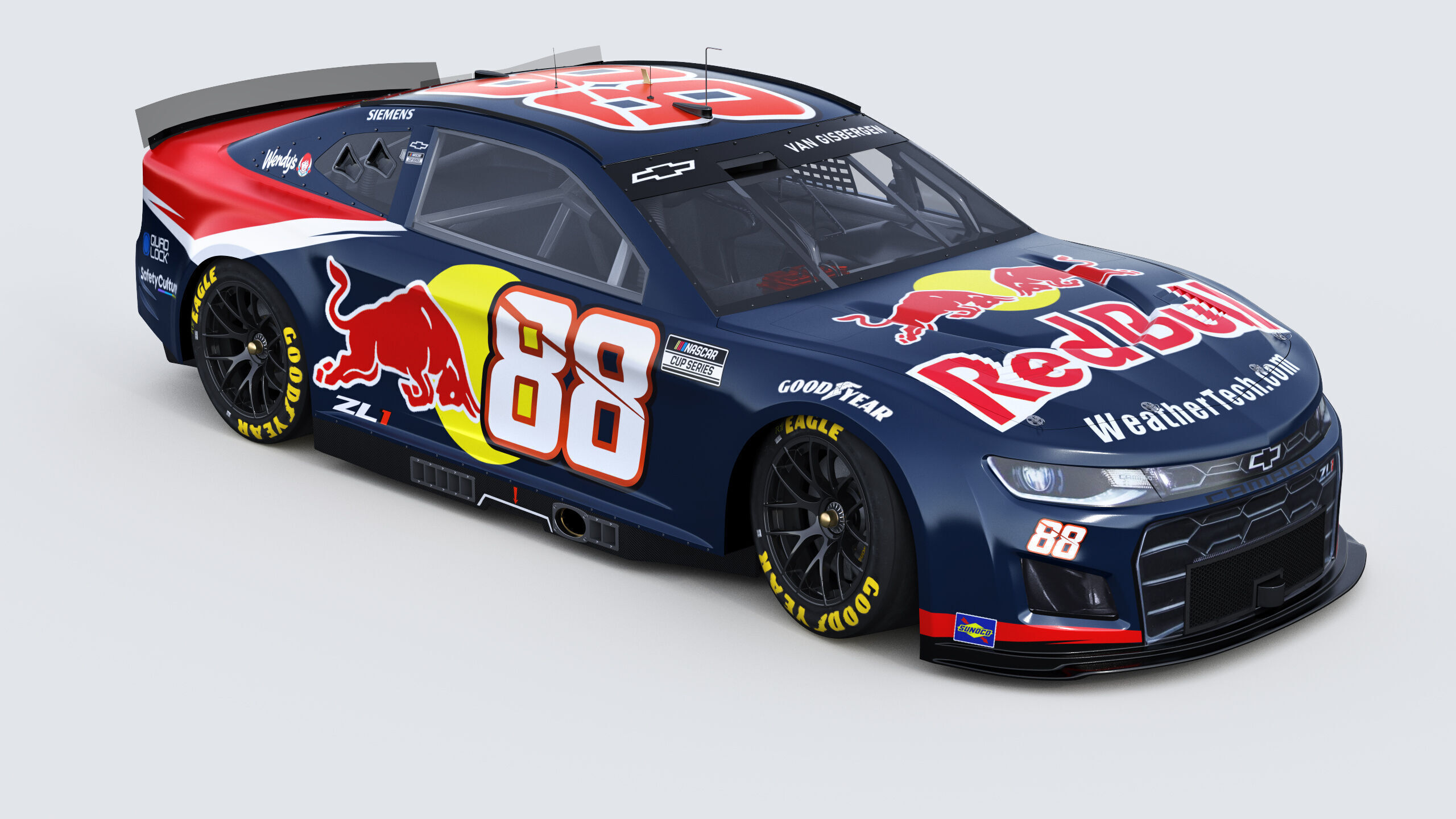 Chevrolet Camaro Nascar RedBull Van Gisbergen 2025 3D model_8