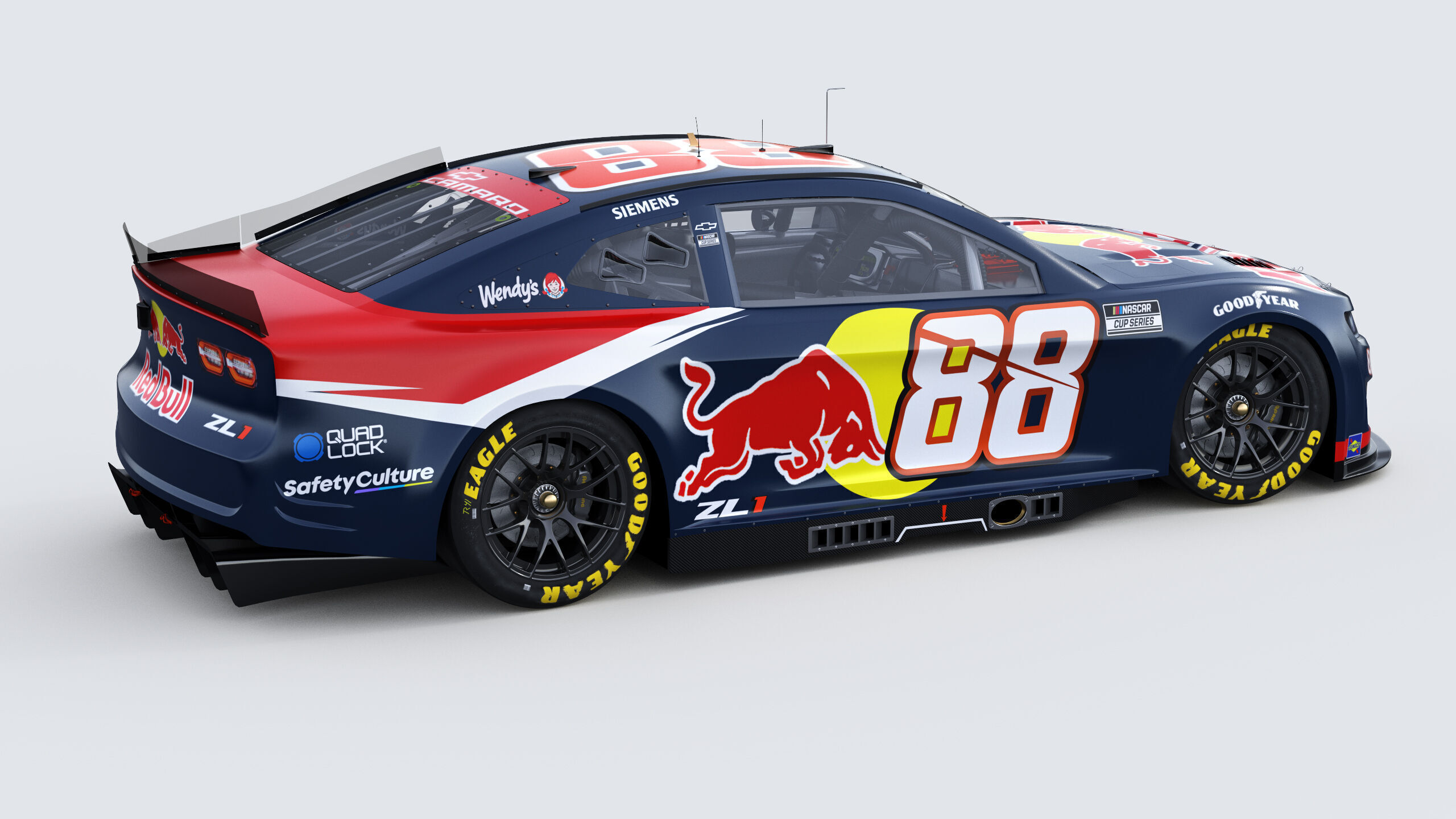 Chevrolet Camaro Nascar RedBull Van Gisbergen 2025 3D model_7