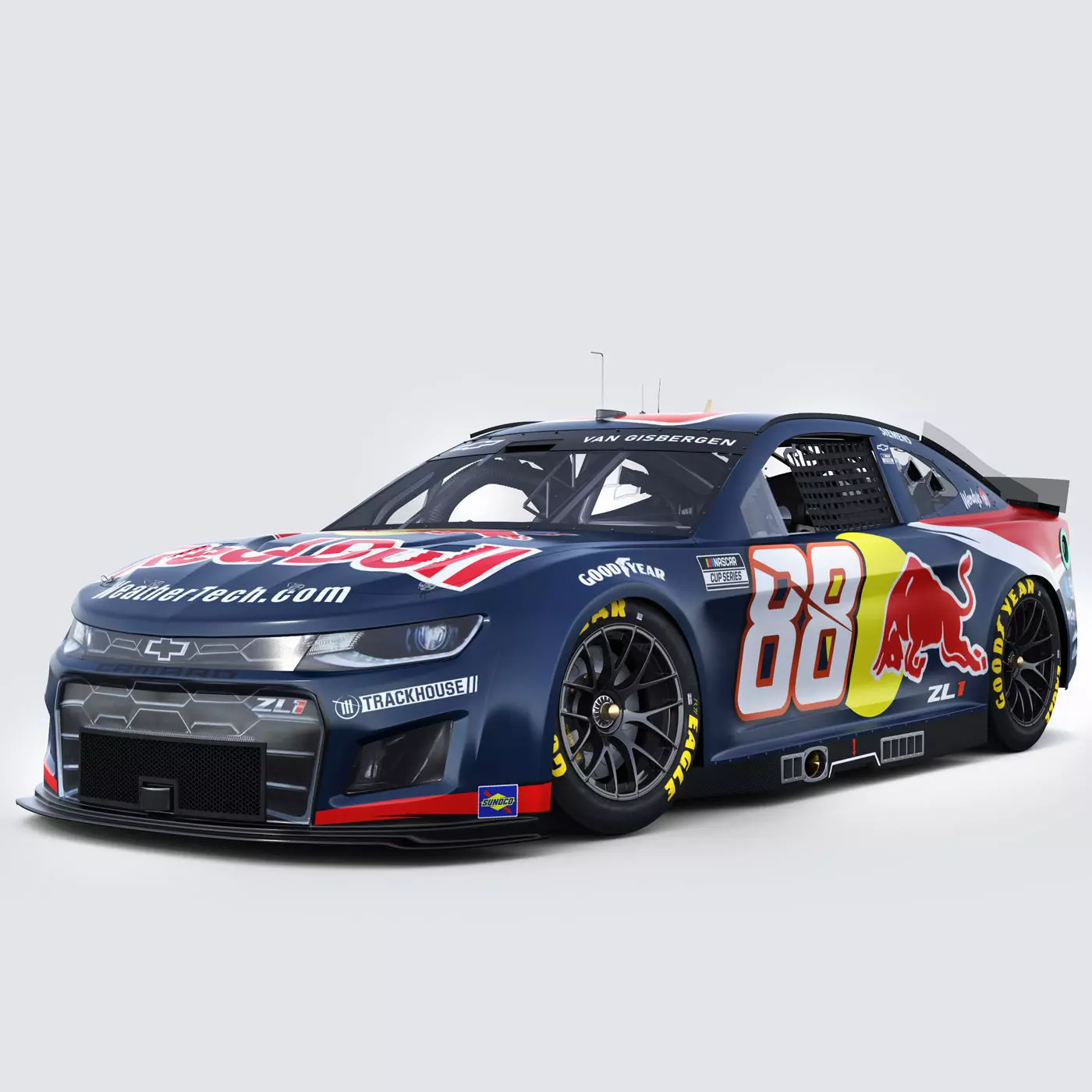Chevrolet Camaro Nascar RedBull Van Gisbergen 2025 3D model_0