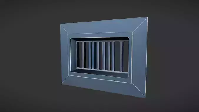 Metal ventilation grille 3d Game ready Model