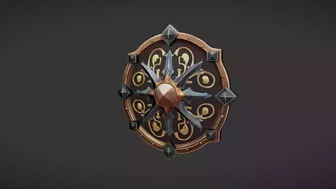 Decorative shield with intricate design