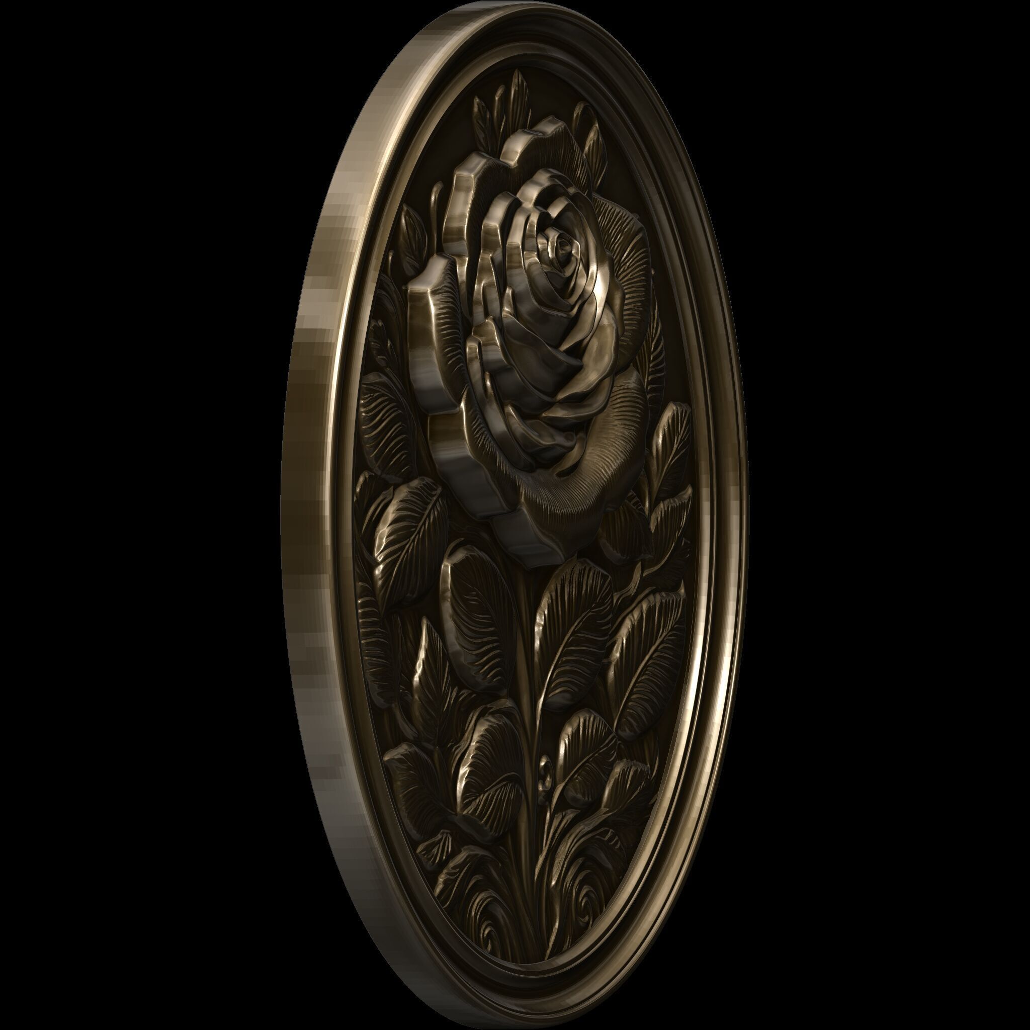 Rose Elegance Relief No2 STL file for 3d printing 3D print model_1