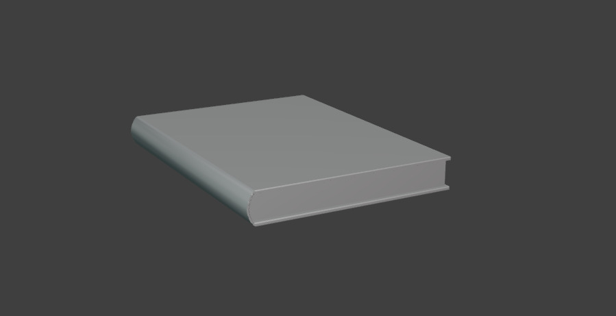 Book with pages for bookshelf Low-poly 3D model_8