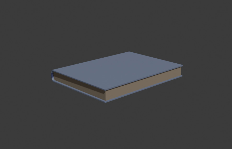 Book with pages for bookshelf Low-poly 3D model_10