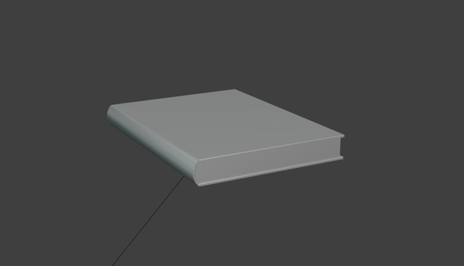 Book with pages for bookshelf Low-poly 3D model_7