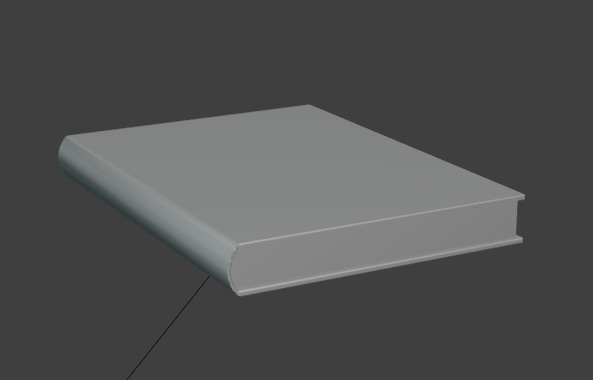 Book with pages for bookshelf Low-poly 3D model_6