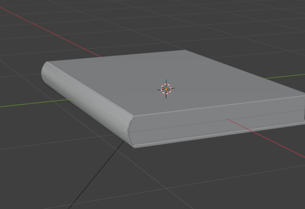 Book with pages for bookshelf Low-poly 3D model_1