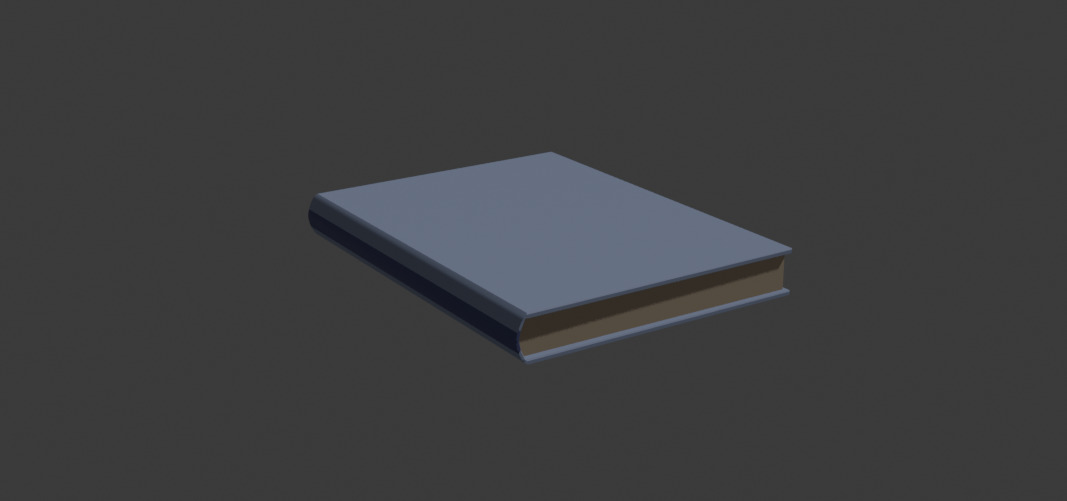 Book with pages for bookshelf Low-poly 3D model_9