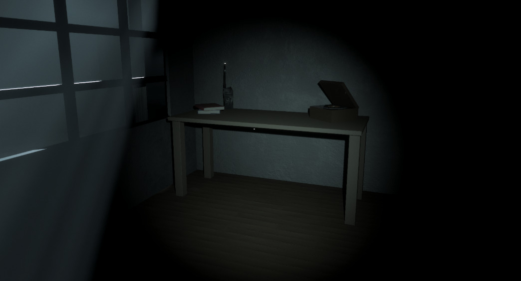 Simple Table Desk Furniture For Office Wood Desk Low-poly 3D model_2