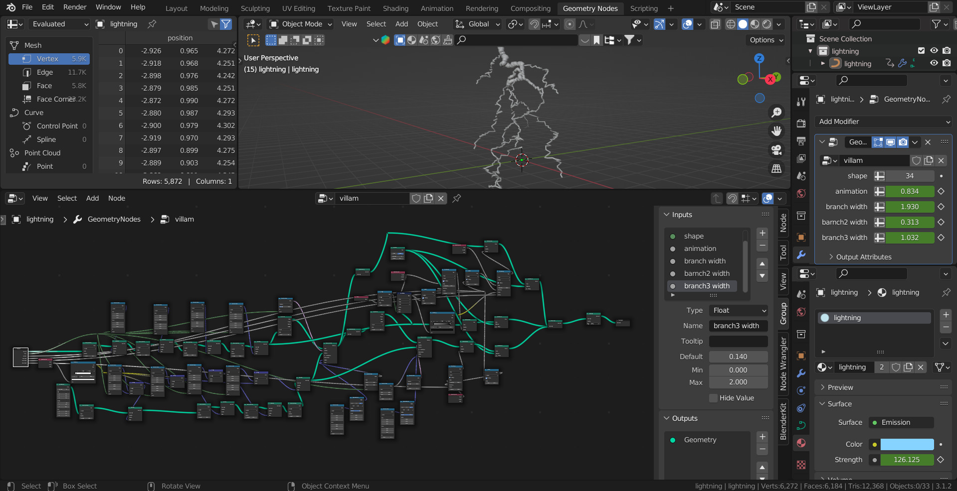 Realistic Lightning 3D model_10