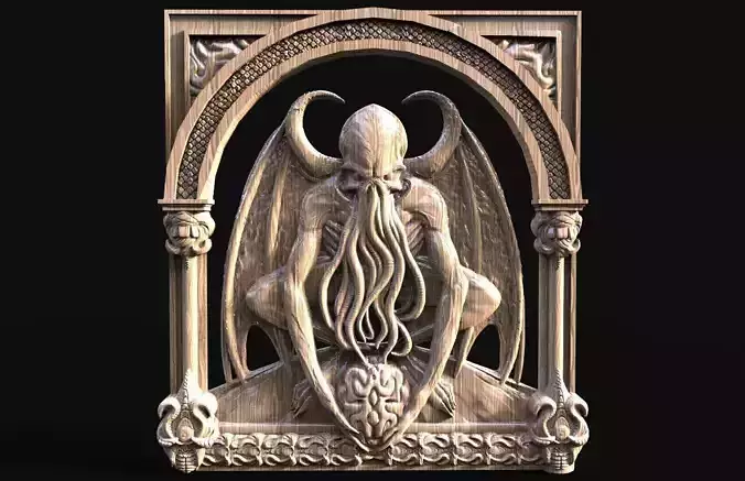 Cthulhu CNC STL file 3D print model