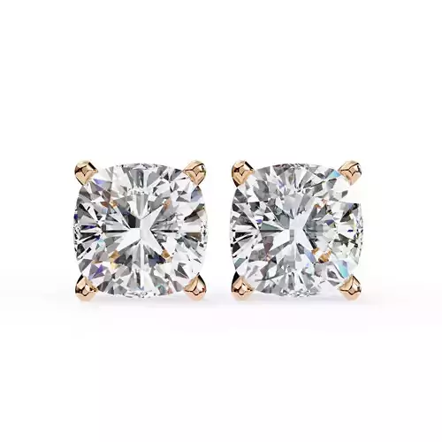Diamond Studs Earrings 360 animation renders 3dm stl details