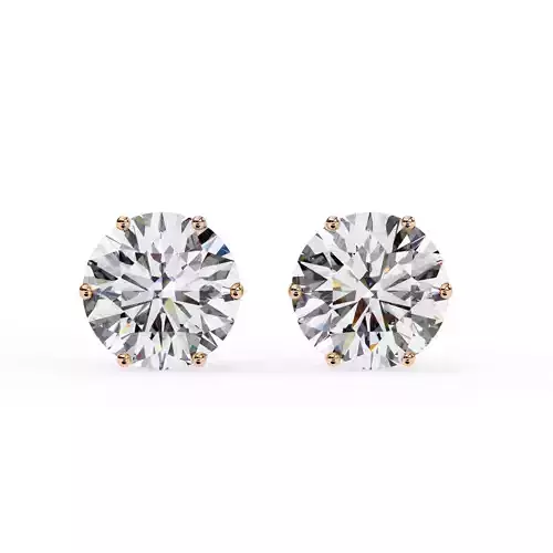 Diamond Studs Earrings 360 animation renders 3dm stl details 3D print model