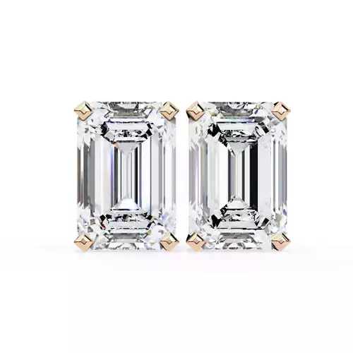 Diamond Studs Earrings 360 animation renders 3dm stl details