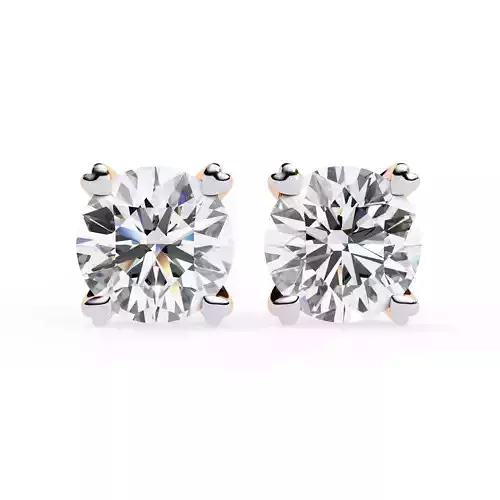 Diamond Studs Earrings 360 animation renders 3dm stl details 3D print model