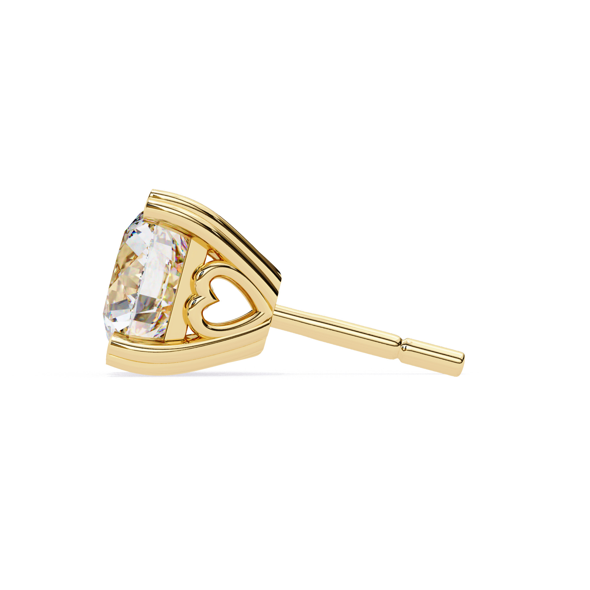 Diamond Studs Earrings 360 animation renders 3dm stl details 3D print model_8