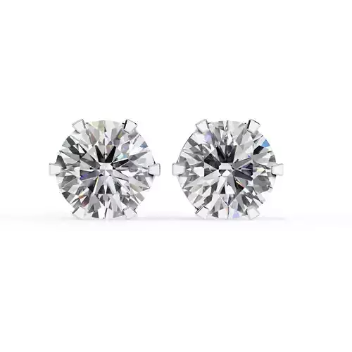Diamond Studs Earrings 360 animation renders 3dm stl details 3D print model