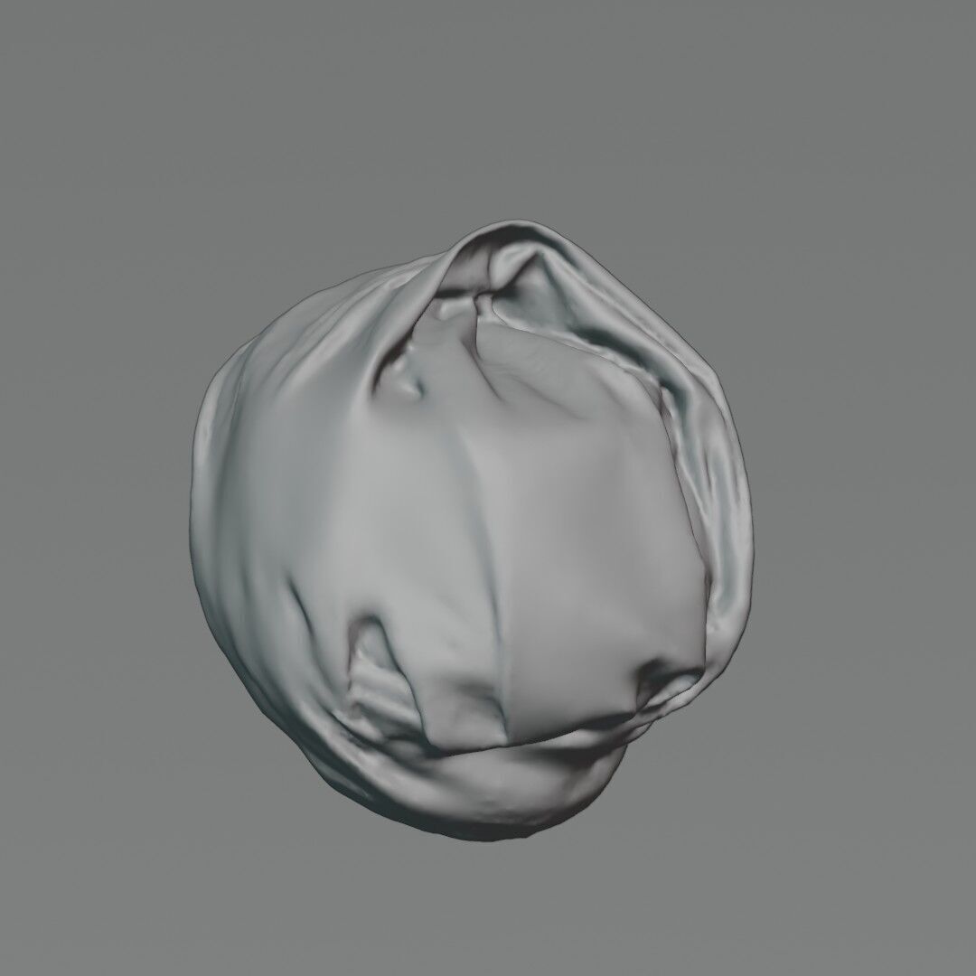Turban 1438 Amamah 3D Scanned Model Low-poly 3D model_7