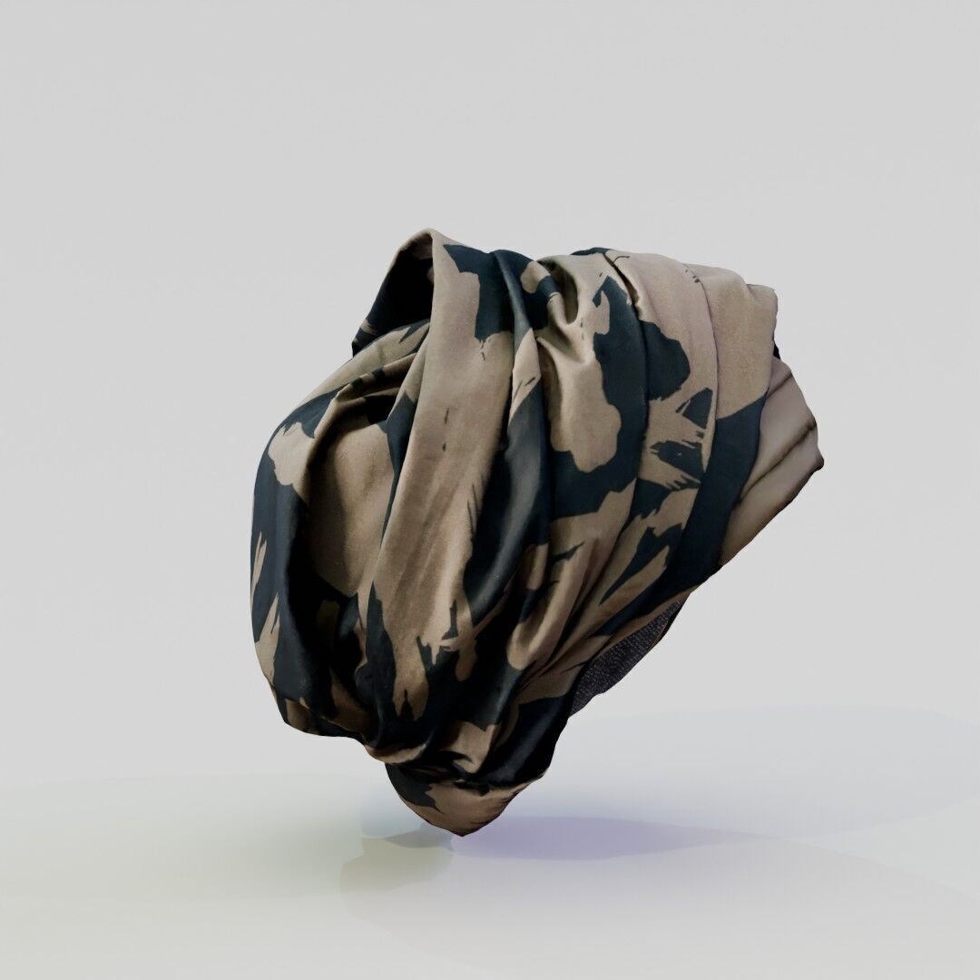 Turban 1438 Amamah 3D Scanned Model Low-poly 3D model_2